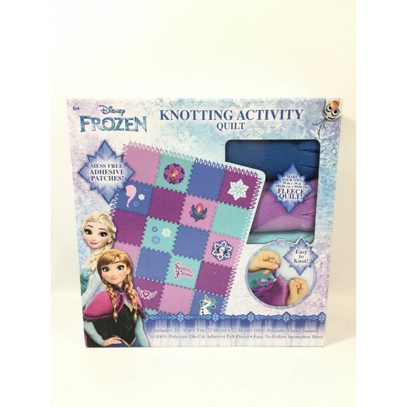Disney Frozen Knotting Activity Quilt With Adhesive Patches - Picture 4 of 6